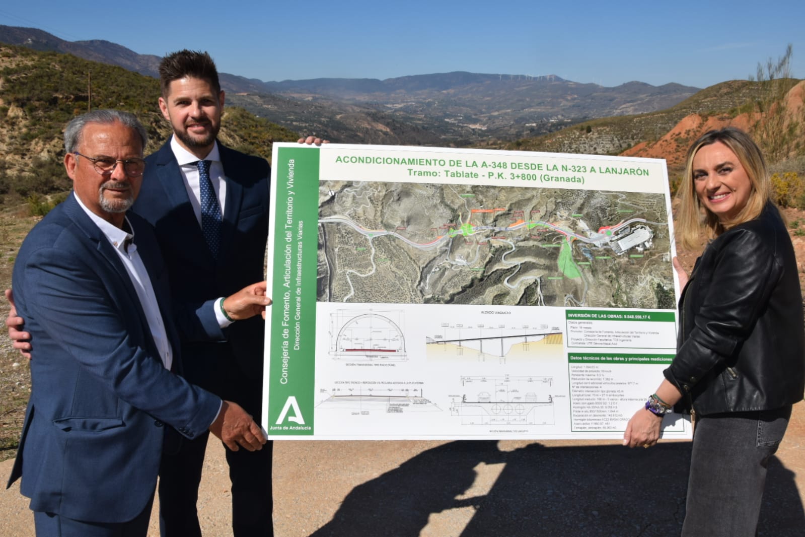 La Junta pone fin a casi 20 aos de espera con el inicio de las obras del nuevo acceso a la Alpujarra 